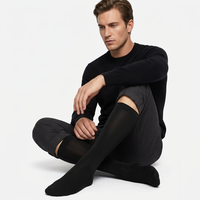 Chaussettes de compression de haute qualité pour femmes, hommes et jeunes, chaussettes mi-hautes tricotées, solides, à séchage rapide, antidérapantes, chaussettes de sport