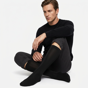 Chaussettes de compression de haute qualité pour femmes, hommes et jeunes, chaussettes mi-hautes tricotées, solides, à séchage rapide, antidérapantes, chaussettes de sport - Product Image 5