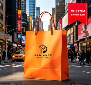 Sac en papier personnalisé pour le commerce de détail et la promotion, sac en papier kraft écologique pour l'emballage durable des produits cosmétiques - Product Image 1