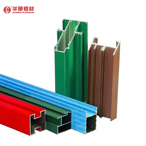 Système de <span class=keywords><strong>porte</strong></span> et de fenêtre à rupture de pont thermique Huaming série 6000, profilé en aluminium avec revêtement en poudre, services de découpe et de pliage - Product Image 1