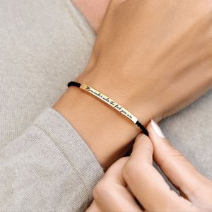 Bracelet Motivationnel en Acier Inoxydable, Souviens-Toi Qui Tu Es, Bracelet Design Tube - Product Image 3