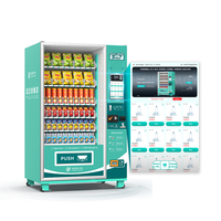 Máquina Expendedora de comida saludable personalizada para Metro Sistema atractivo para ventas efectivas Combo Máquina Expendedora de bebidas y aperitivos