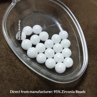 Billes en céramique de zircone stabilisée à l'yttrium 6.0, densité spécifique 95, billes de zircone sphéroidisées stabilisées au silicate d'yttrium 65, billes de zircone 35