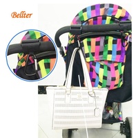 Vente en gros de crochet en polyester pour poussette et landau avec sangles logo personnalisé accepté par OEM