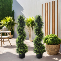 Vente en gros de feuilles artificielles de grande taille populaires bonsaï arbre topiaire de pin en spirale de grande taille pour la décoration intérieure et extérieure