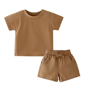 Roupas de Verão 2026 para Crianças, Camisetas de Manga Curta para Meninos e Meninas, Conjuntos de Roupas de Verão Unissex em Algodão Orgânico - Product Image 2