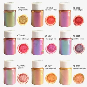 10g camaleonte ottico multi-angolo polvere di perle etichetta privata 400 Mesh Slime Nail Makeup Mirror cambia colore pigmento luccicante