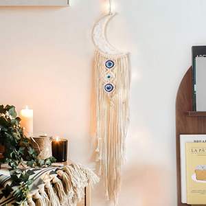 Atrapasueños de Macramé, <span class=keywords><strong>Tapiz</strong></span> Nórdico para Pared, Decoración de Ramadán, Decoración para el Hogar, Decoración de Habitación Eid Mubarak, Decoración Bohemia para Cuarto <span class=keywords><strong>Infantil</strong></span> - Product Image 4