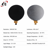 Module d'affichage LCD TFT IPS 1,8 pouces, résolution 360x360, interface 4-SPI, RGB 360x3600, pilote GC9A01, forme circulaire, rétroéclairage LED 350