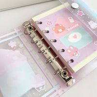 Carnet de planification M5 portable à 6 anneaux en PP/PVC transparent, avec pochette pour cartes KPOP, personnalisable