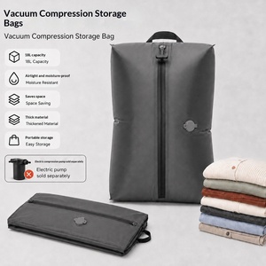 Sac de compression sous vide 18L avec poignée de transport, fermeture éclair étanche et valve d'air pour le rangement des vêtements - Product Image 2