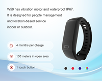 Capteur vibrant sans fil Rechargeable Wearable Beacon Eddystone Patients Tracking Wristband For IoT Solutions