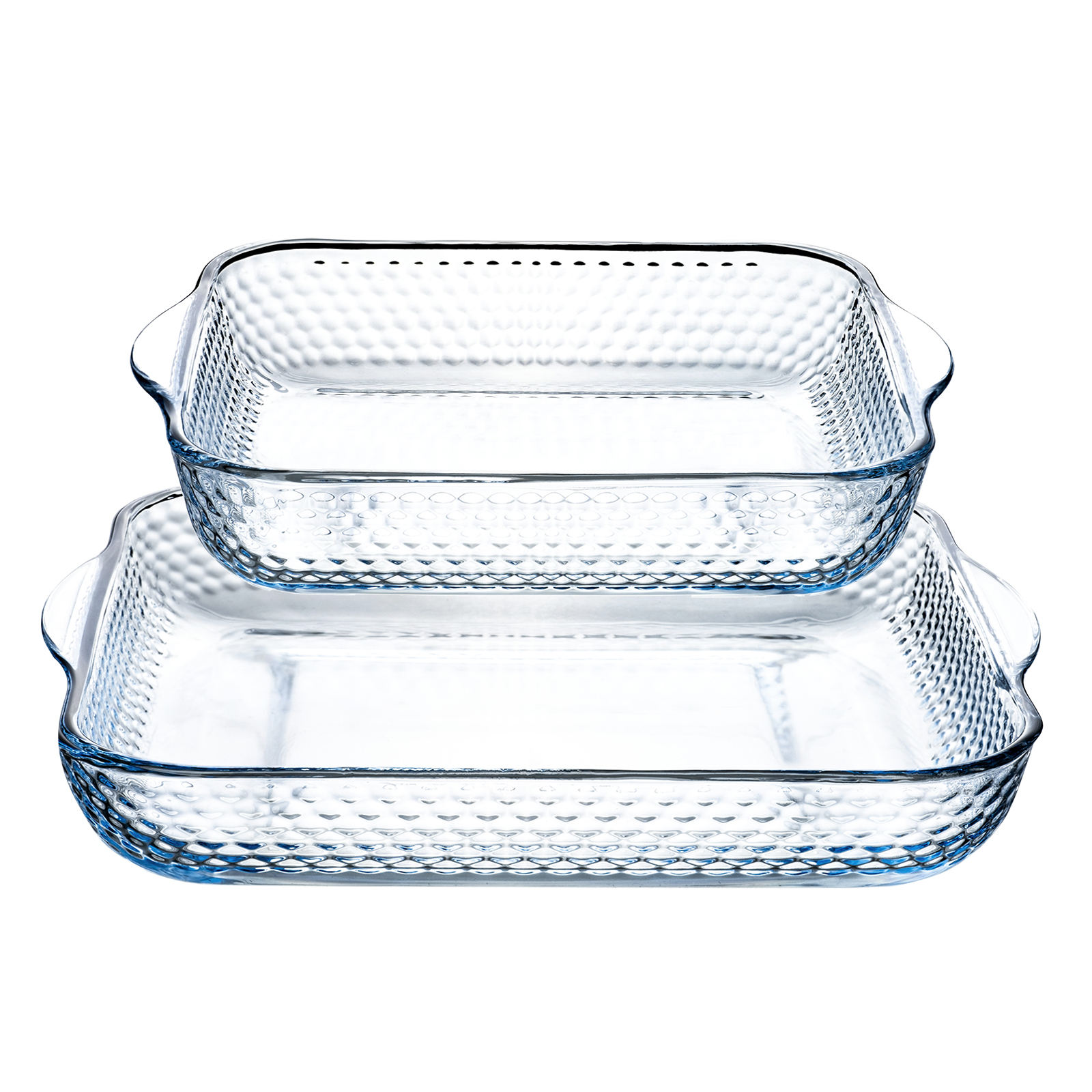 LIFE SMILE Borosilicate Glass Oven Baking Dishes Set of Square Shape  Pyrex Baking Tray