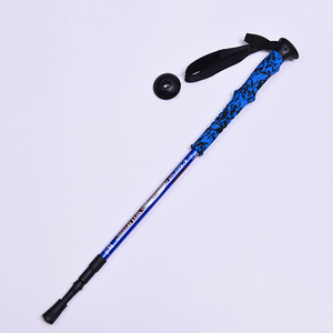 Bâton de trekking en alliage d'aluminium, télescopique rapide, jaune moucheté, poignée en mousse intégrée, fabriqué en Chine - Product Image 5