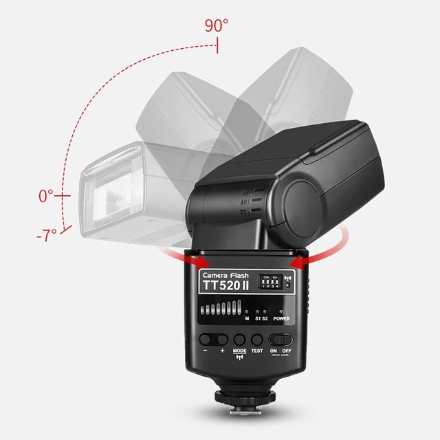 Hot Selling Speedlight Godox TT520II Dsrl Camera Flash Light Speedlight for Nikon Pentax Olympus Fujifilm canon