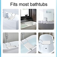 Siège de salle de bain réglable en aluminium, adapté aux baignoires et aux douches
