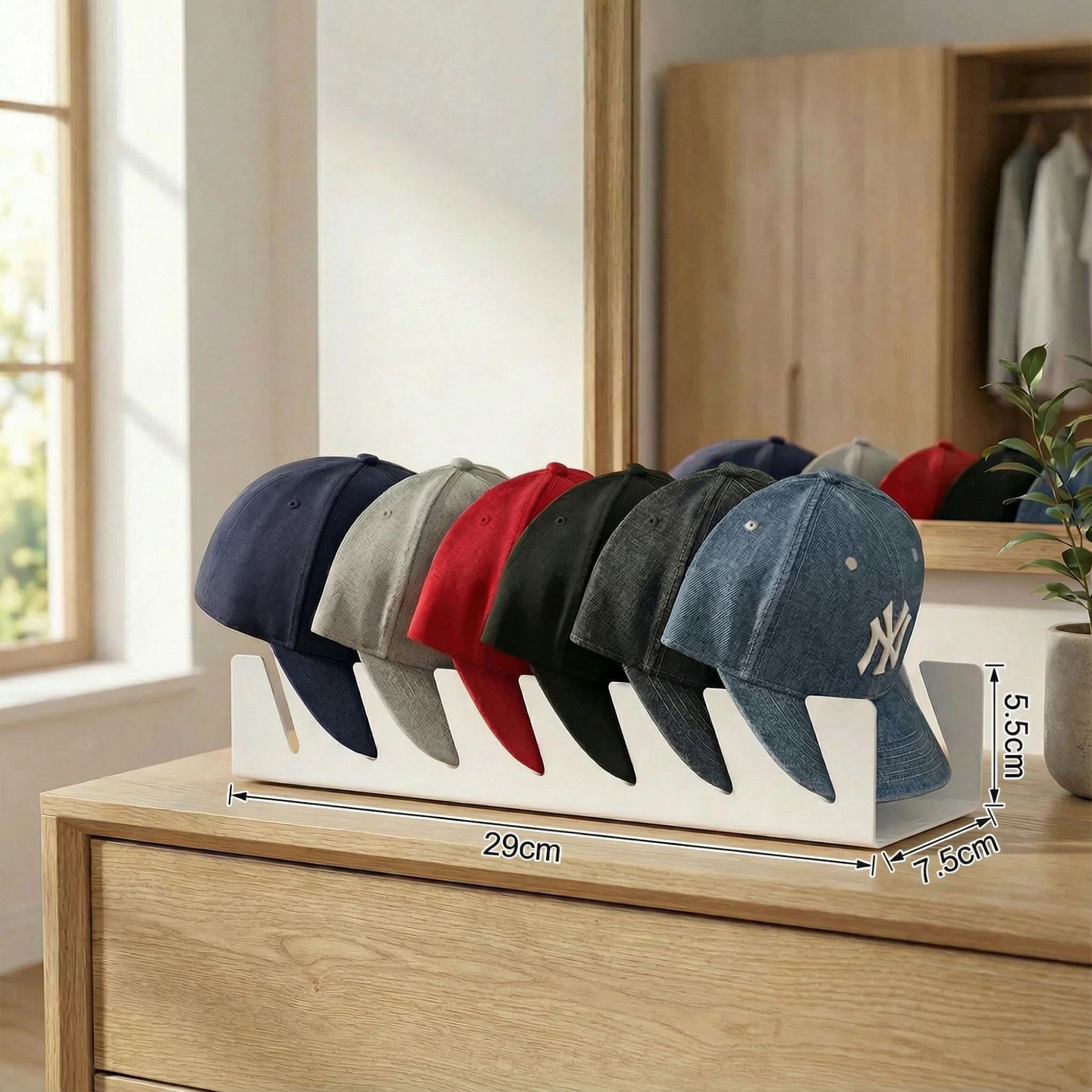 White hat rack [one unit]