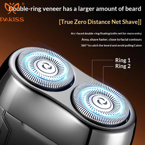 Rasoir électrique portable PAKISS - Lame à double anneau, rasoir de voyage compact pour hommes - Product Image 5