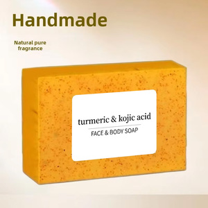 EE. UU. Venta al por mayor Stock 100g Hecho a mano Kojic Acid <span class=keywords><strong>Bar</strong></span> Jabón Lirio Cúrcuma Limón Jengibre Manteca de karité Europeo Americano Baño Ducha - Product Image 3