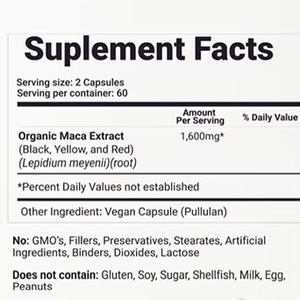 OEM Vegan Herbal Rojo Amarillo Negro Maca Raíz Extracto Cápsulas Aumentar Energía Ayuda Crecimiento Muscular Aumentar Resistencia Maca Cápsulas - Product Image 2