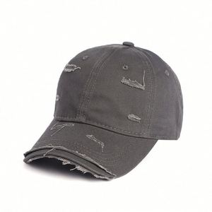 Wholesale Unisex Adjustable <b>Women</b> Men Vintage Distressed Dad Hat Washed Cotton Custom Logo Baseball <b>Cap</b> - Product Image 1