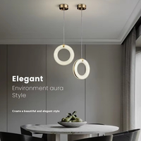 Lustre LED en marbre suspendu pour escalier rotatif, style post-moderne, luxe léger, hauteur réglable, en albâtre, gradation progressive