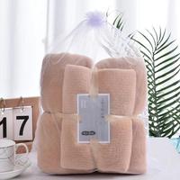 Parure de Serviettes de Bain Douces et Très Absorbantes en Polaire Corail Tricotée Chaîne Haute Densité Rembourrée, Qualité Supérieure, pour Maman