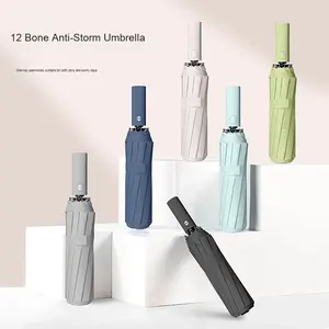 70% Protection UV automatique parapluie pliant <span class=keywords><strong>grand</strong></span> Double pare-soleil moderne publicité <span class=keywords><strong>Parasol</strong></span> pour hommes femmes compagnon de voyage - Product Image 1