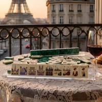 Meilleures ventes, faible MOQ, ensemble de mahjong américain de luxe, 160 tuiles, en acrylique et mélamine, design portable, pliable et durable, expédition immédiate