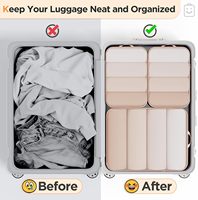 Ensemble de cubes de compression pliables pour les voyages, légers, durables, économiseurs d'espace, organiseurs de valises, sacs de rangement
