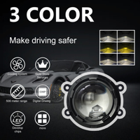 Vente en gros Nouveau projecteur de brouillard tricolore RunLai à lentille bi-LED 12V 35W étanche IP68 pour 3000K-6000K