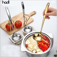 Multifonction Ustensile De Cuisine Chaude Pot Soupe En Métal Différents Types de Louche Louche En Acier Inoxydable Avec Manche En Bois