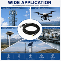 Câble d'extension coaxial RF SMA TNC en alliage d'aluminium de 5 m, faible atténuation, pour GNSS RTK, prêt à l'emploi