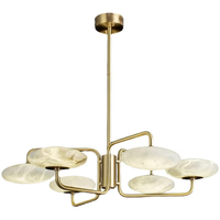 6 lustres en albâtre doré à bulles pour salle à manger, luminaires suspendus blancs en forme de globe pour îlot de cuisine, chambre à coucher