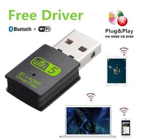 Custmozied 600Mbps Wifi 2 en 1 Adaptador <span class=keywords><strong>Usb</strong></span> inalámbrico <span class=keywords><strong>AC600</strong></span> Bt Wifi Dispositivo <span class=keywords><strong>Usb</strong></span> para escritorio - Product Image 2