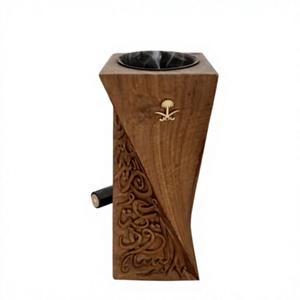 Quemador de Incienso de Madera Hecho a Mano con Diseño Antiguo, Caligrafía Árabe Tallada, Difusor de Aroma, Porta Incienso con Diseño de Copa - Product Image 1