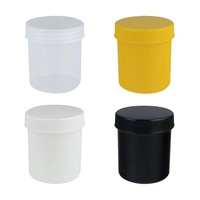 Botol plastik bening, 250ml 500ml 1000ml bening bulat tebal botol plastik mulut lebar Humor tabung mulut besar tegak
