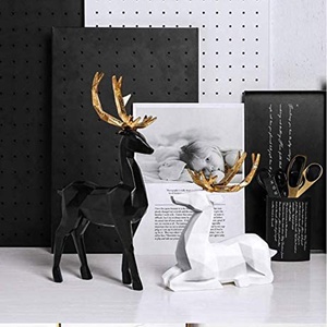 Ciervo estatuas de renos de Navidad figuras adornos sala de gabinete de TV gabinete de vino Regalos para la decoración - Product Image 6