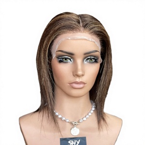 Perruque médicale Shy 2026 en monofilament vierge, dentelle HD transparente, entièrement en dentelle, couleur personnalisée, courte, pour femmes, petit bonnet, densité 130%, sans colle - Product Image 2