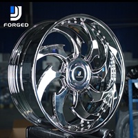 Jantes en alliage forgées en deux parties, chromées argentées, à fond profond DJJ pour Range Rover L405 L460 Chevrolet Ford Mustang F-150 F-250