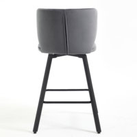 Tabourets de bar modernes de luxe 2026 avec structure métallique et revêtement en velours, hauteur comptoir, pour hôtel, salle à manger, bar à domicile, salon, pivotants et stables