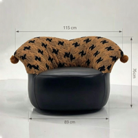 Fauteuil pivotant moderne et confortable pour appartement, salle à manger, salon, chambre à coucher, fauteuil de détente inclinable en tissu