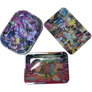 Plateaux à rouler en étain de conception personnalisée, papiers à rouler pour fumer OEM plateau en métal avec couvercle magnétique - Product Image 6