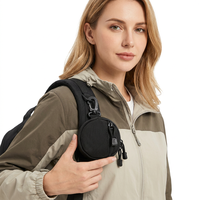 Étui à clés tactique multifonctionnel pour l'extérieur, porte-monnaie étanche, pochette de protection pour écouteurs, petit sac suspendu EDC