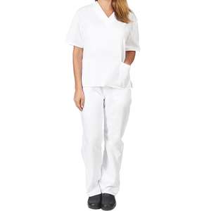 Ensemble de blouses et pantalons de travail en polyester pur, design tendance, logo personnalisé, pantalon cargo, pour uniforme médical - Product Image 1
