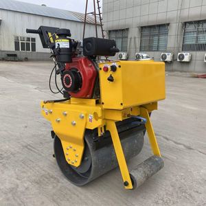 Motor diésel accionable, suelo, vibratorio, tambor único, paseo hidráulico en compactación de hormigón, rodillo de carretera, pequeña máquina de rodillos de carretera - Product Image 1