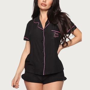 Pigiama in Bambù Personalizzato Basic Regular, Pigiama in <span class=keywords><strong>Raso</strong></span> Ricamato <span class=keywords><strong>da</strong></span> Donna, <span class=keywords><strong>Camicia</strong></span> <span class=keywords><strong>da</strong></span> <span class=keywords><strong>Notte</strong></span> di Lusso in <span class=keywords><strong>Raso</strong></span>, Completi <span class=keywords><strong>da</strong></span> <span class=keywords><strong>Notte</strong></span> <span class=keywords><strong>da</strong></span> Donna - Product Image 5