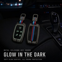 Housse de clé de voiture en métal et silicone personnalisée, anti-rayures, protection pour télécommande Range Rover Sport