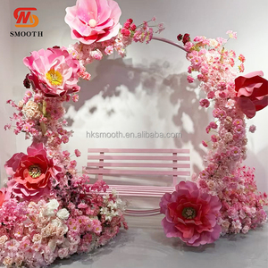 ฉากหลังถ่ายภาพดีไซน์ใหม่แบบถอดประกอบได้ พร้อมม้านั่งเหล็กและซุ้มโค้งวงกลม - Product Image 1