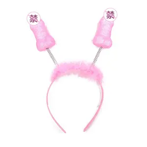 Mulheres baratas Sexy Headband Girl Hen Party Favors Pink Hair Hoop Headband Props Party Supplies Decorações para Eventos